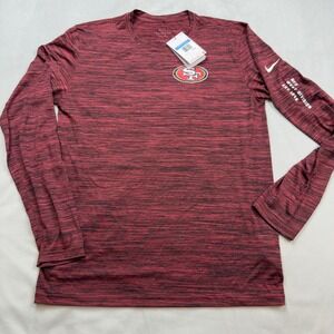 Nike San Francisco 49ers Dri Fit Long Sleeve Athletic Shirt Men's Medium NFL NWT